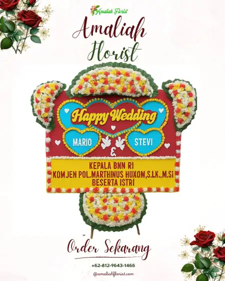 Papan Bunga Pernikahan Susunan Baru
